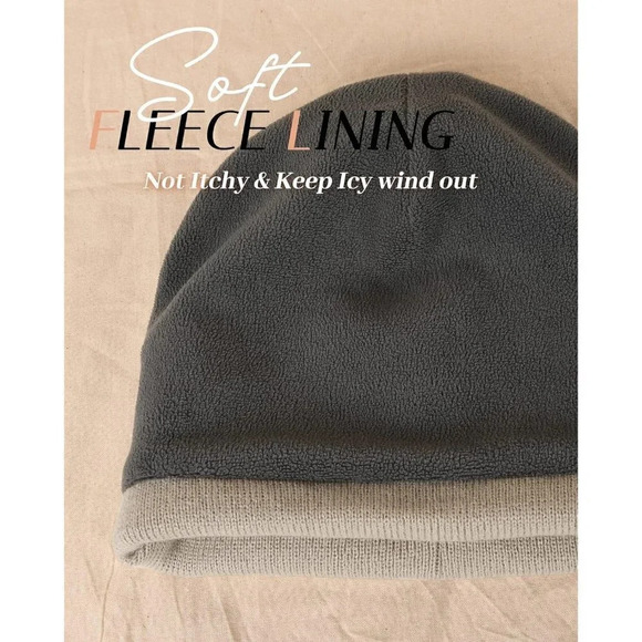 Furtalk Unisex Knit  Beanie Acrylic Winter Soft Warm Toque Hat Pull-On Closure - Picture 3 of 7